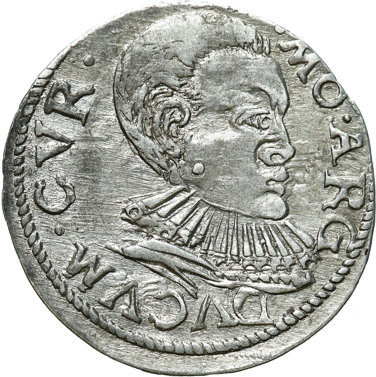 Kurlandia. Fryderyk Kettler 1587-1638. Trojak (3 grosze) Bez Daty, Mitawa - RZADKOŚĆ R5